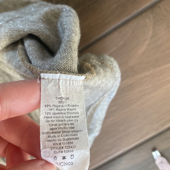 Cherish metallic lace back oversized sweater - Picture 6 of 9